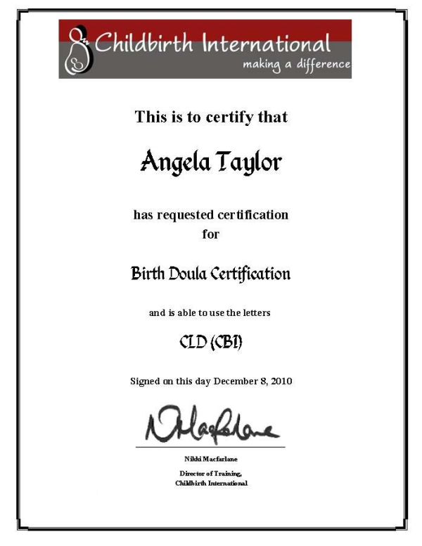 Certification